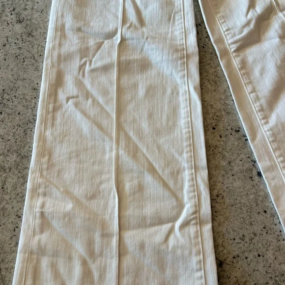 Johnny Was White High Rise Braided Wide Leg Jeans - Picture 2 of 13